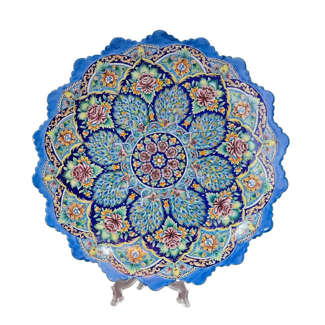 Peacock Model Enamel Plate