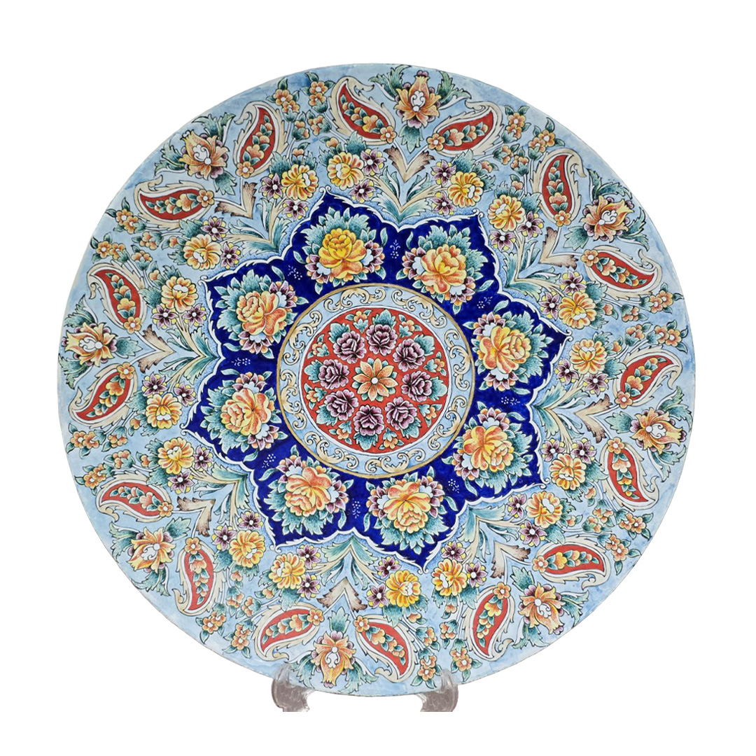 Flower Model Enamel Plate