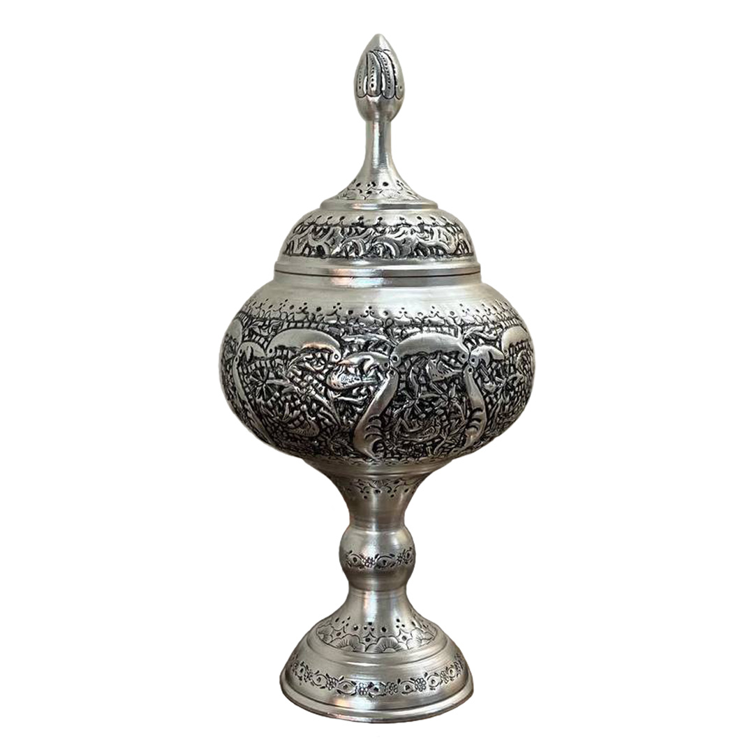 Nightingale Blossom Design Engraved Candy Bowl