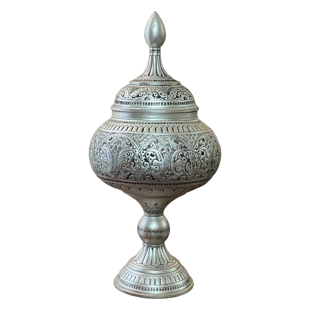 Lotus Majesty Design Engraved Candy Bowl